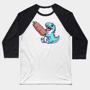 Dino Time to Eat Baseball T-Shirt